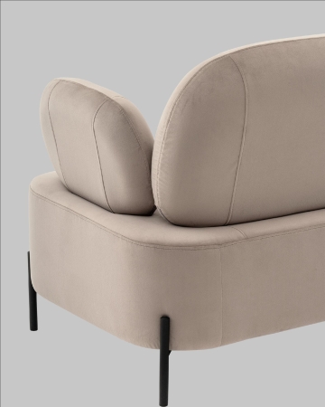 Диван Кэнди велюр светло-серый