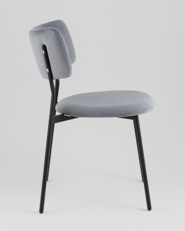 Стул Амелия велюр серо-голубой