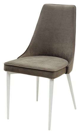 Стул NEPAL-P графит #14 велюр, белый каркас Стул NEPAL-P графит #14 велюр, белый каркас