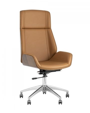 Кресло руководителя TopChairs Crown коричневое
