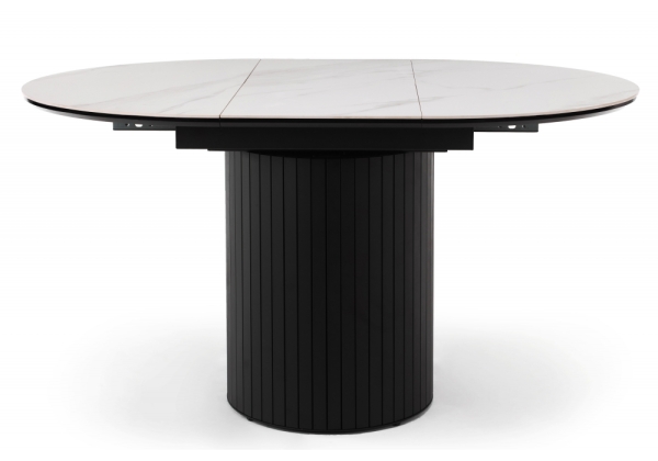 Керамический стол Лорен 100(140) snow white, черный