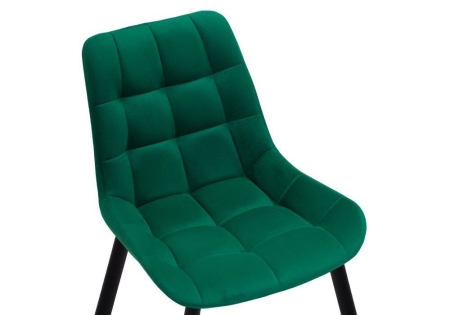 Стул Челси велюр зеленый, черный