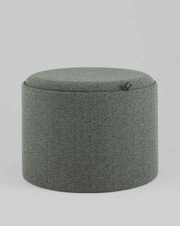 Пуф с ящиком Хюгге L букле темно-серый