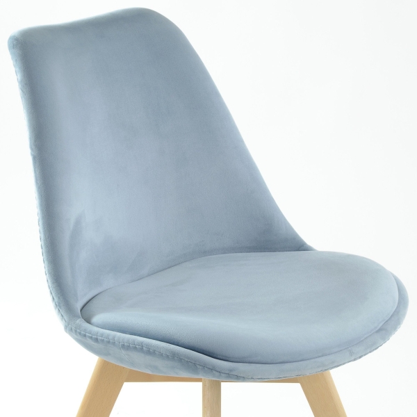 Стул Sephi серо-голубой велюр Стул Sephi серо-голубой велюр