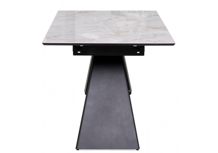 Керамический стол Стиг 180(230)х90х77 серый, черный