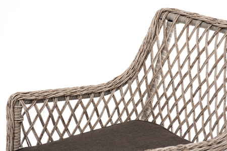 "Эспрессо–80 L" обеденная группа плетеная, цвет бежевый