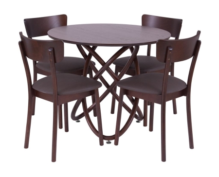 Стол не раскладной Линц 90 темный тон