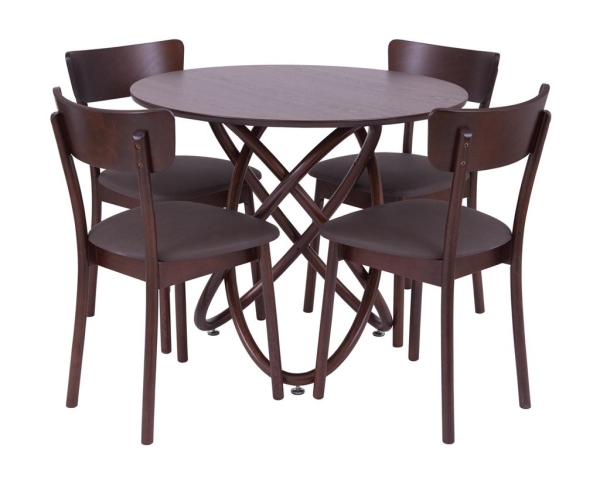 Стол не раскладной Линц 90 темный тон