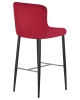 Стул барный CHRISTIAN'75 черные ножки, бордовый велюр V108-85
