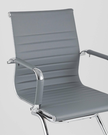 Кресло для посетителей Visit TopChairs серое 2 шт.