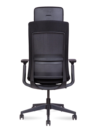 Кресло офисное Oslo черный, ткань и пластик, мягкое сиденье, с подлокотниками