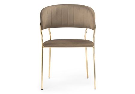 Стул на металлокаркасе Kamelia капучино, золотой