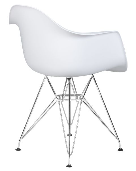 Стул обеденный DAW ножки хром сиденья белый