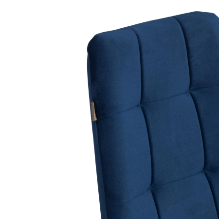 Стул обеденный Asti синий, велюр и металл, мягкое сиденье, без подлокотников Стул обеденный Asti синий, велюр и металл, мягкое сиденье, без подлокотников