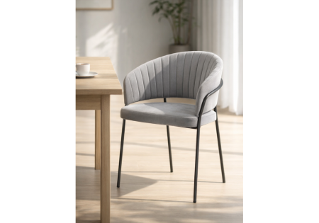 Стул на металлокаркасе Лео серый brendy monsoon 22, серый
