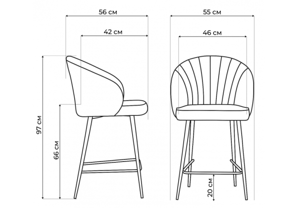 Барный стул Бэнбу marseille 13, черный