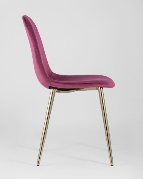 Стул Валенсия велюр бордо золотые ножки Стул Валенсия велюр бордо золотые ножки