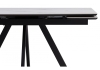 Керамический стол Вилли 140(200)х80 белый мрамор, черный