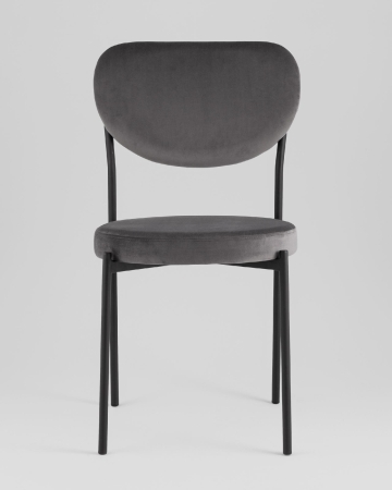 Стул обеденный Барбара велюр серый