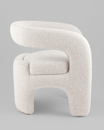 Кресло лаунж Bones жемчужный