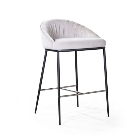 Полубарный стул Barkley микровелюр серый