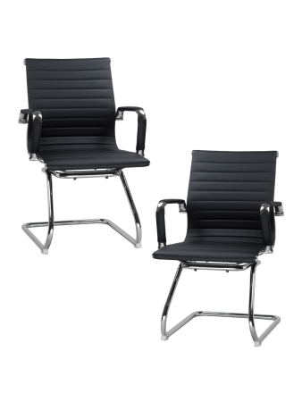 Набор 2 шт Офисное кресло для посетителей CODY, черный