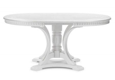 Стол деревянный Нозеан круглый белый, серебро