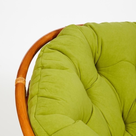 Кресло-качалка "PAPASAN" w 23 и 01 B с подушкой, коньяк, флок олива, 23