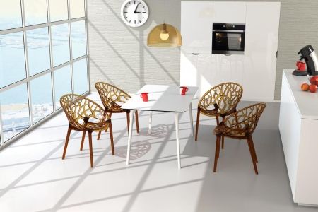 Кресло прозрачное Crystal янтарный