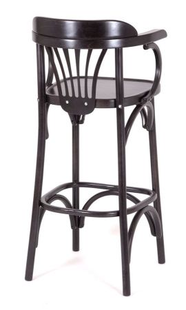 Барный деревянный стул Венский 750 венге с твердым сиденьем