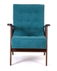 Кресло РЕТРО темный тон, RS29 - бирюзовый
