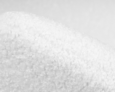 Кресло дизайнерское EMILY, белый (букле) ткань, хромированная сталь