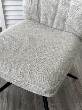 Стул YOHAN 360 градусов поворотный, KN01-04 светло-серый, ткань, черный