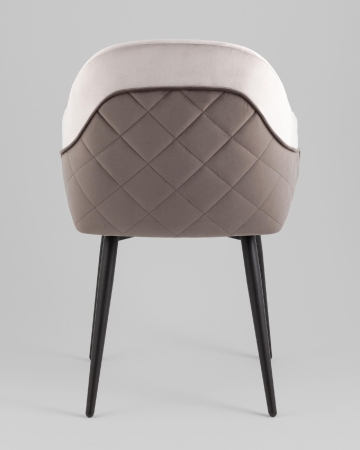 Стул Новел New велюр светло-серый с темно-серой спинкой Стул Новел New велюр светло-серый с темно-серой спинкой