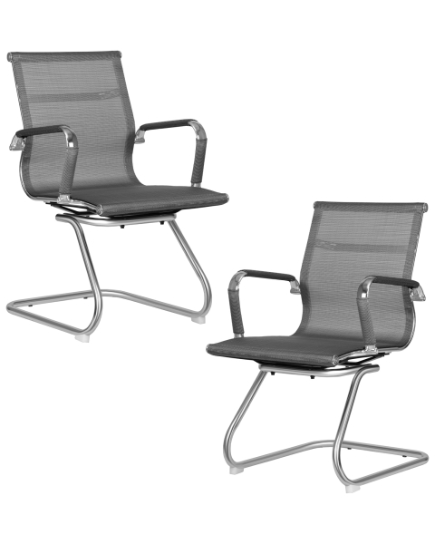 Набор 2 шт Офисное кресло для посетителей CODY MESH, серый