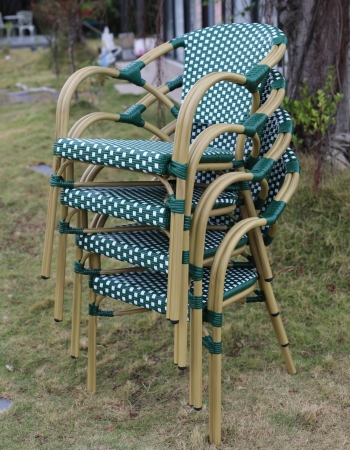 "Кабри" плетеный стул из искусственного ротанга, зеленый