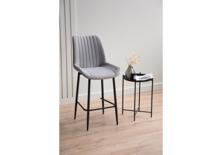 Барный стул Седа светло-серый (zd 960), черный