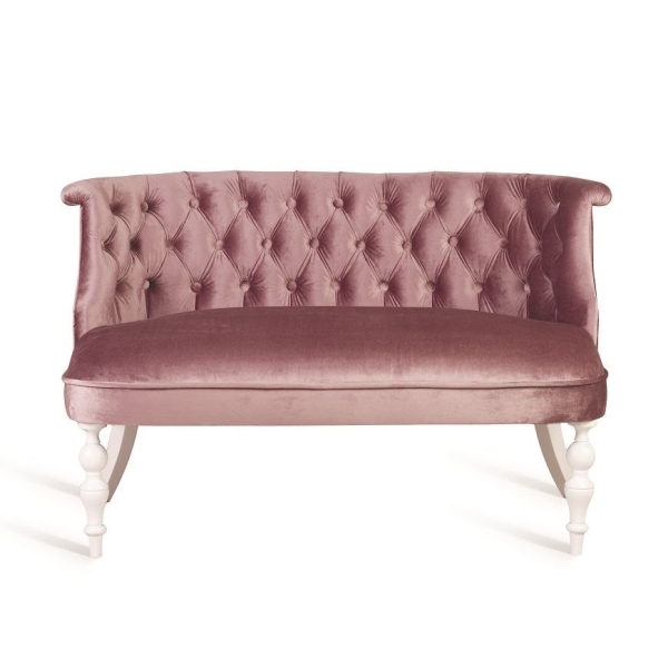Диван Бархат эмаль белая, 24 - розовый