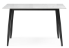 Керамический стол Rion 120 белый мрамор, черный
