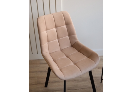 Стул на металлокаркасе Челси 360 П бежевый (zd 210), черный np