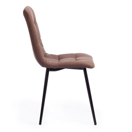 Стул CHILLY MAX ткань и металл, 45х54х90 см, коричневый 01, черный