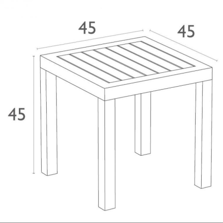 Столик пластиковый журнальный Ocean Side Table черный