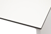 "Малага" обеденный стол из HPL 90х90 см, молочный, каркас белый