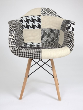 Кресло Eames 620-12-1 белый и черный PW-02