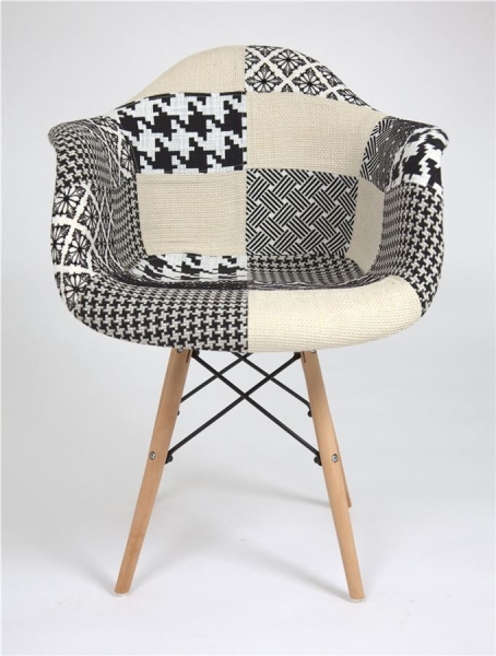 Кресло Eames 620-12-1 белый и черный PW-02