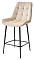 Полубарный стул ХОФМАН, цвет H-06 Бежевый, велюр / черный каркас H=63cm М-City