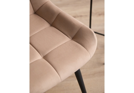 Стул на металлокаркасе Челси 360 К бежевый (zd 210), черный np