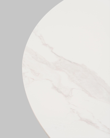 Стол круглый Миндель D100 столешница керамика белый глянец, основание металл латте Стол круглый Миндель D100 столешница керамика белый глянец, основание металл латте