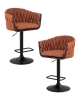 Набор 2 шт Стул барный LEON, оранжевая ткань (LAR 275-27)