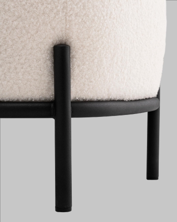 Пуф Стоун букле Fluffy молочный